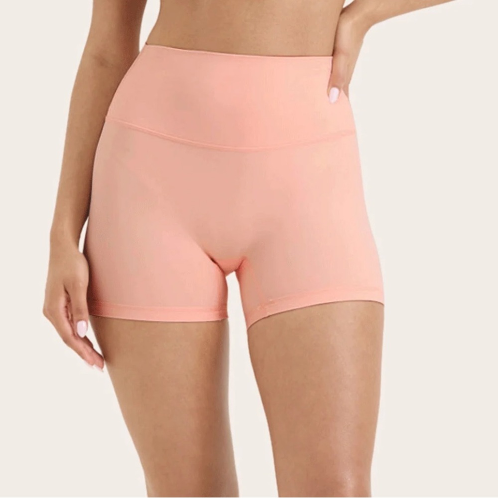 SET Active XXL Peach Workout Shorts High Rise AirLuxe Breathe Pilates Yoga Cute